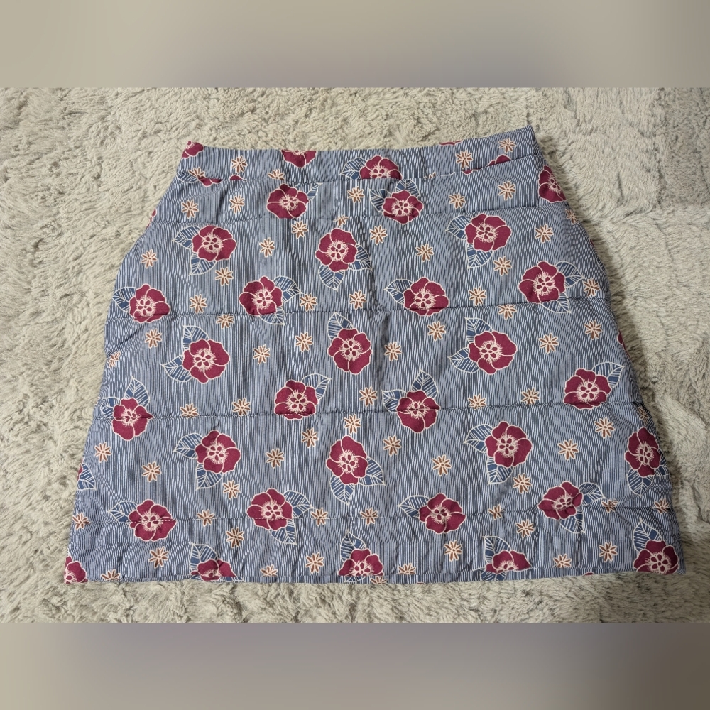 Anthropologie Carleen Floral Quilted Mini Skirt Size Medium
